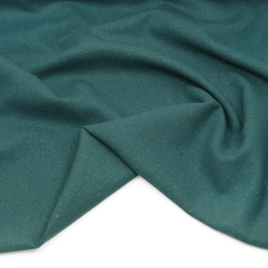 Raw Silk Noil - Lake