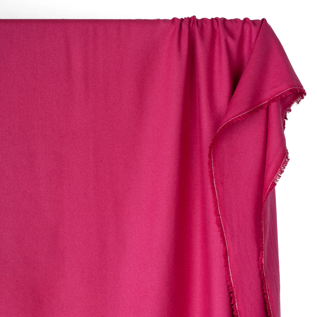 Raw Silk Noil - Magenta Rose - Image 3