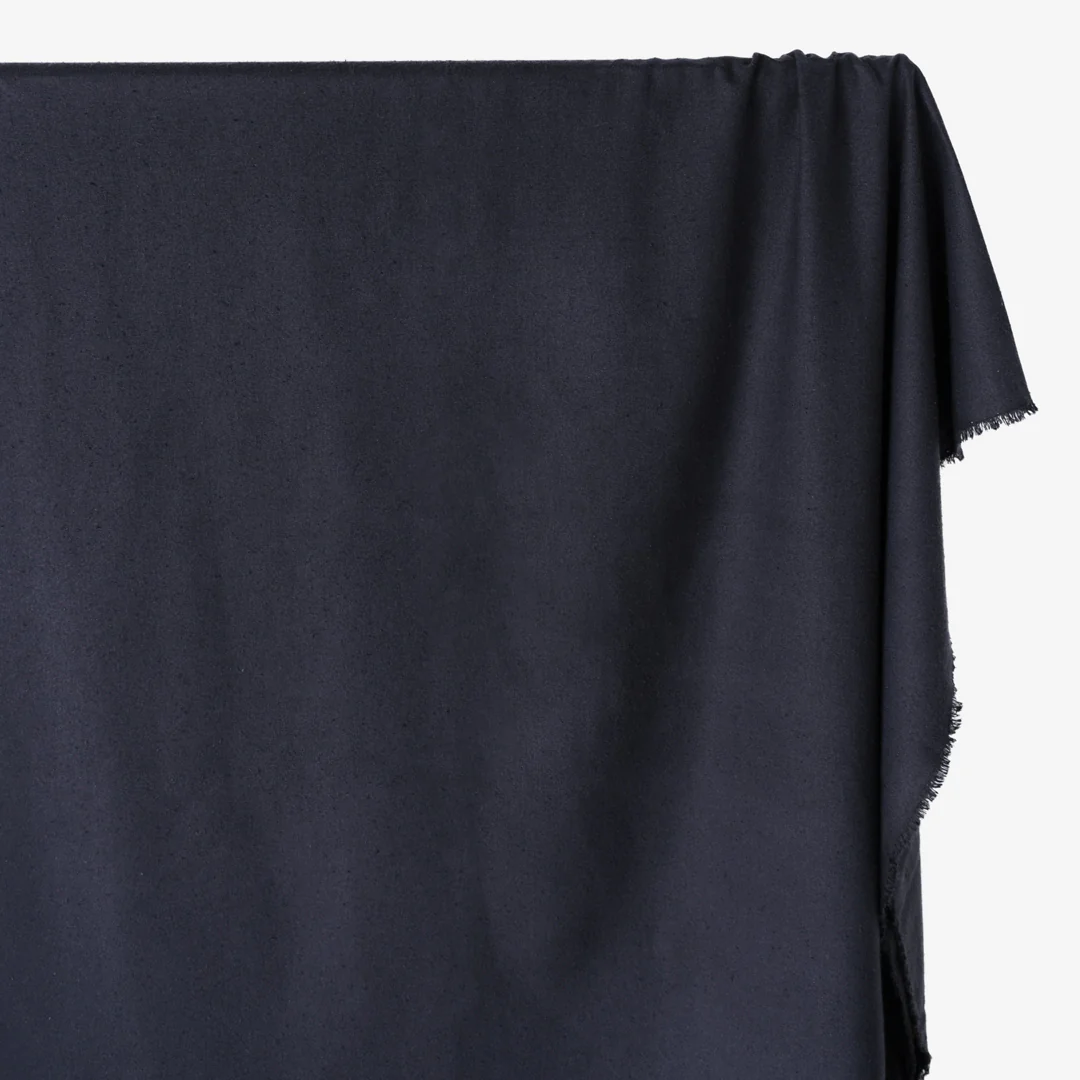 Raw Silk Noil - Navy - Image 2