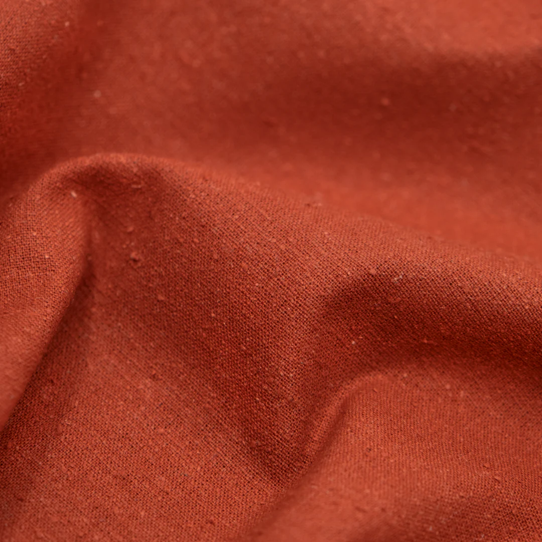 Raw Silk Noil - Paprika