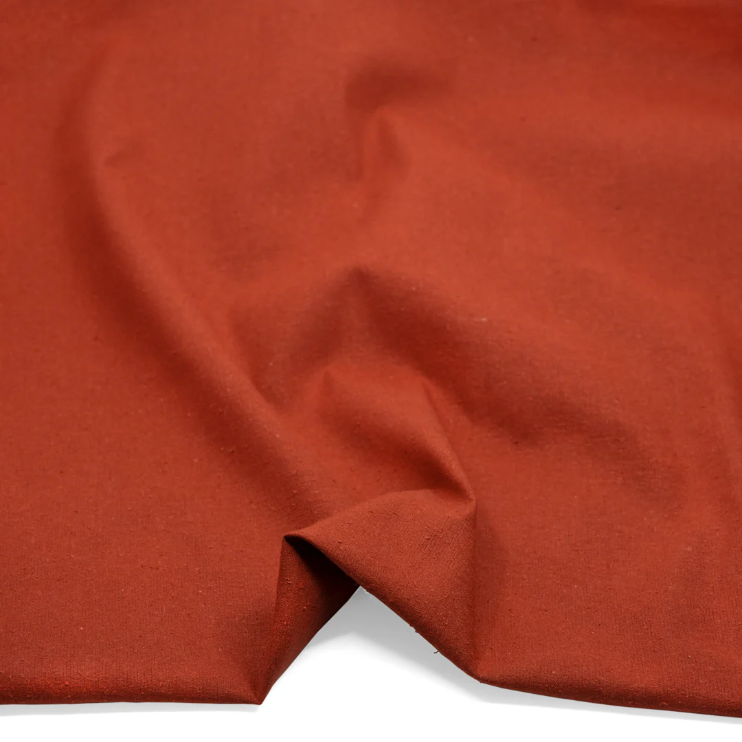 Raw Silk Noil - Paprika - Image 2