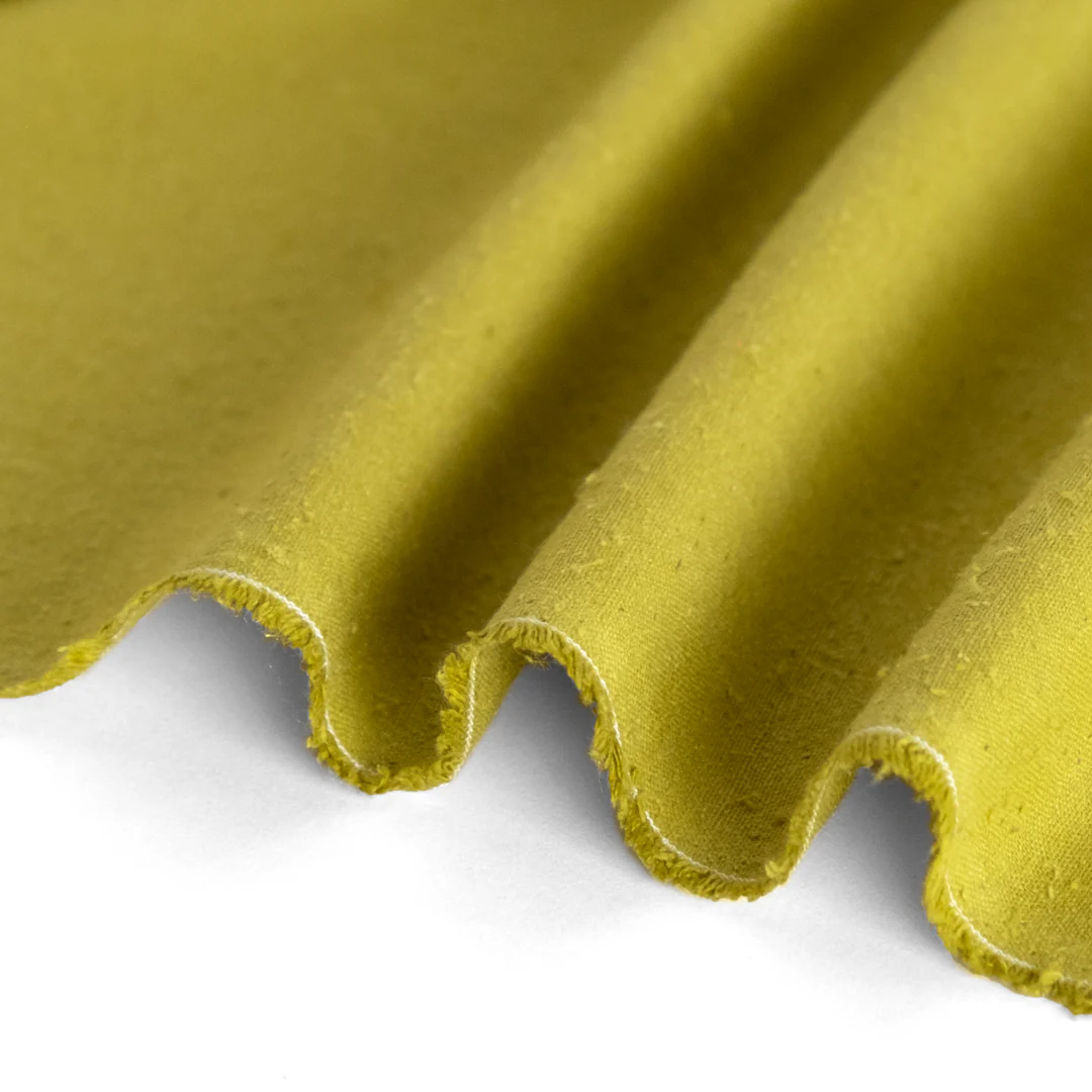 Raw Silk Noil - Chartreuse - Image 2