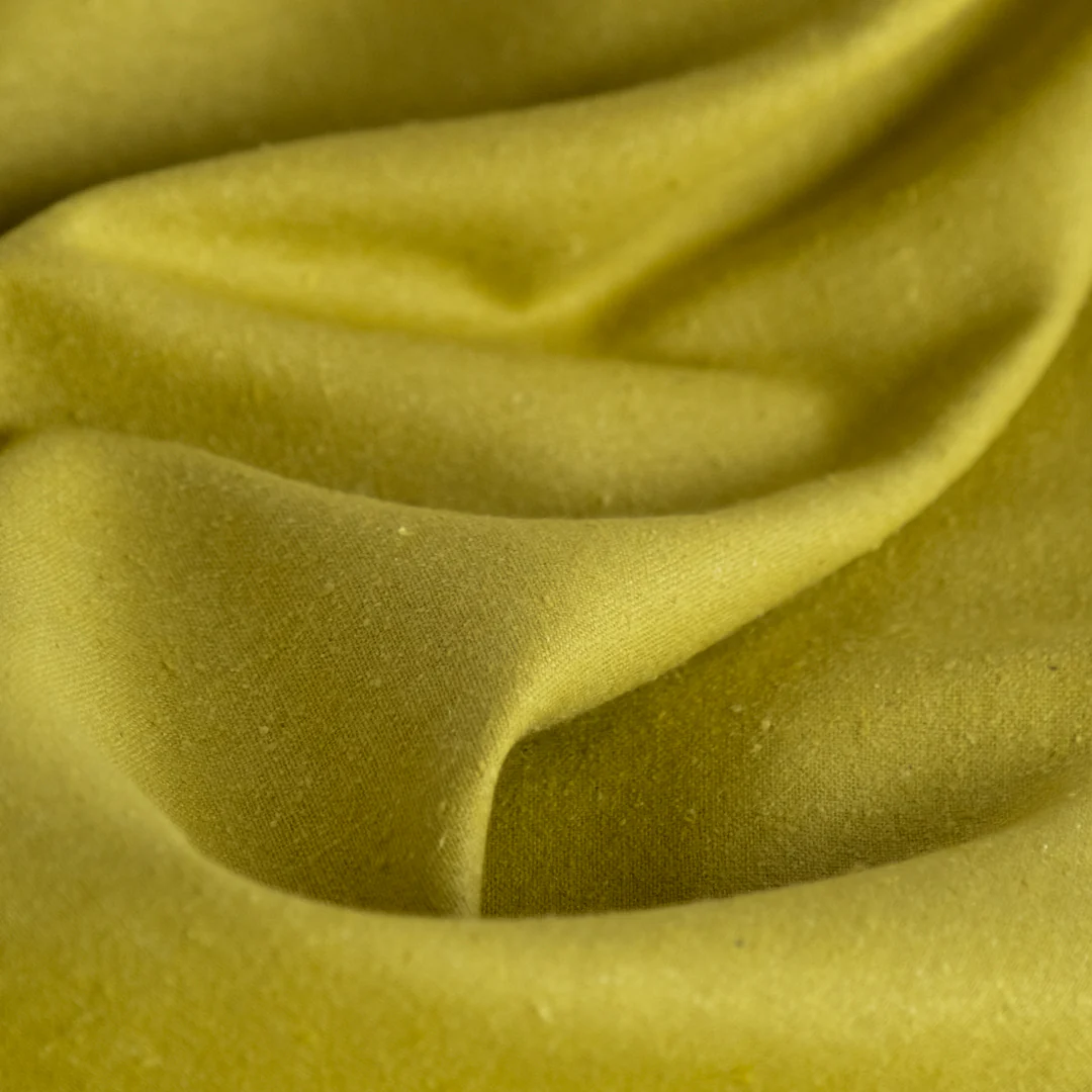 Raw Silk Noil - Chartreuse - Image 4
