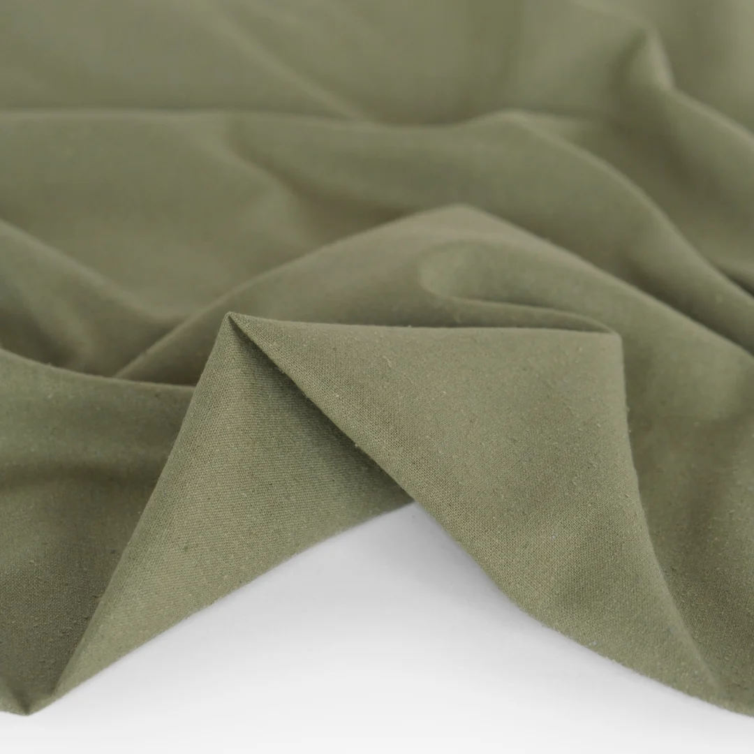 Raw Silk Noil - Sage