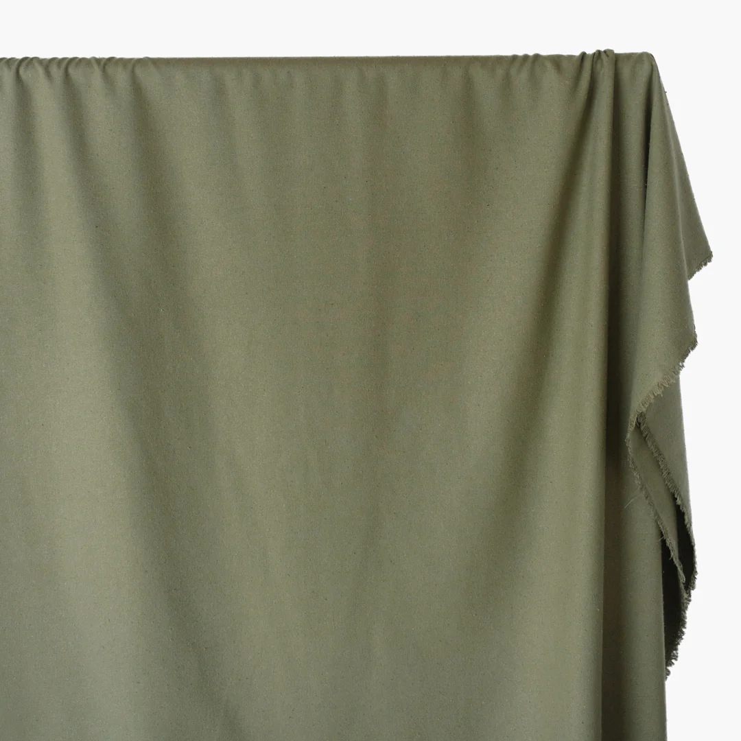 Raw Silk Noil - Sage - Image 2