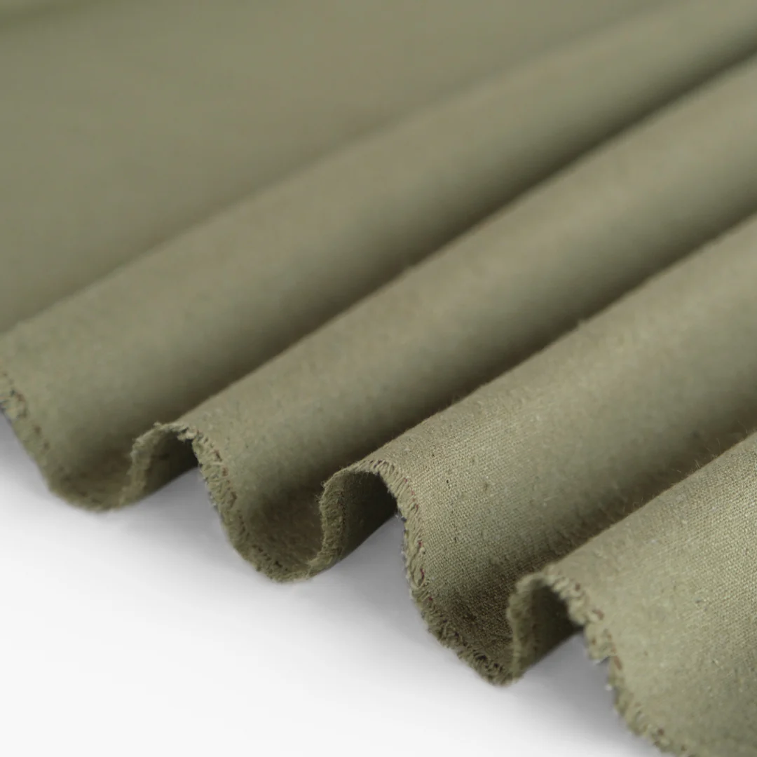 Raw Silk Noil - Sage - Image 3