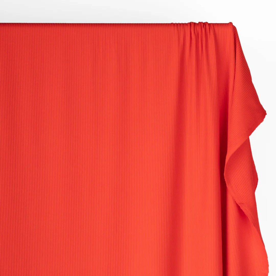 Recycled Poly Ribbed Swim Tricot - Firecracker - Image 3