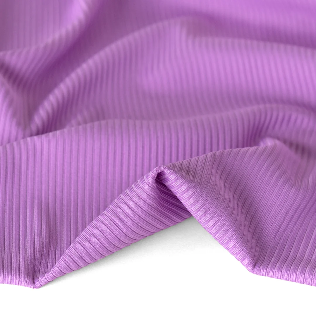 Recycled Poly Ribbed Swim Tricot - Thistle