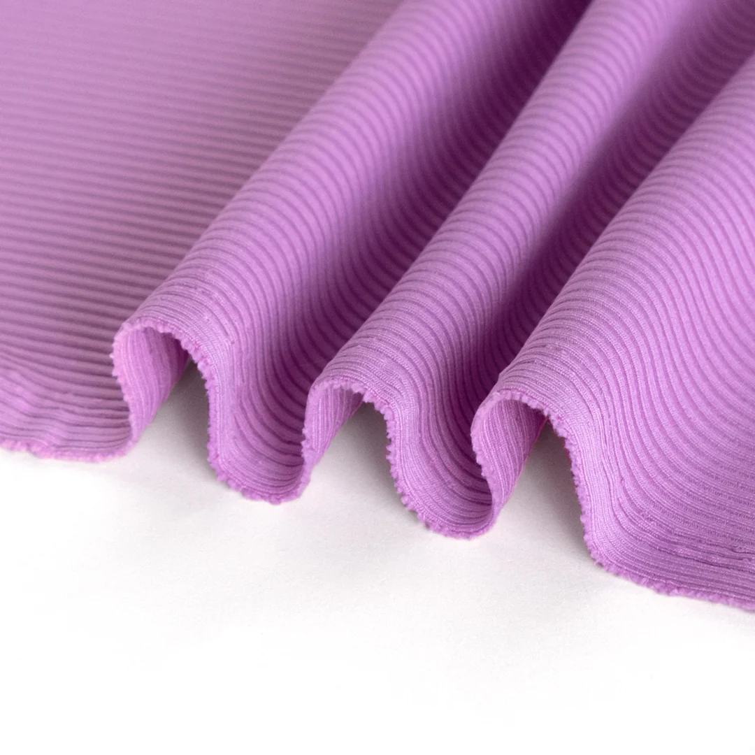 Recycled Poly Ribbed Swim Tricot - Thistle - Image 2