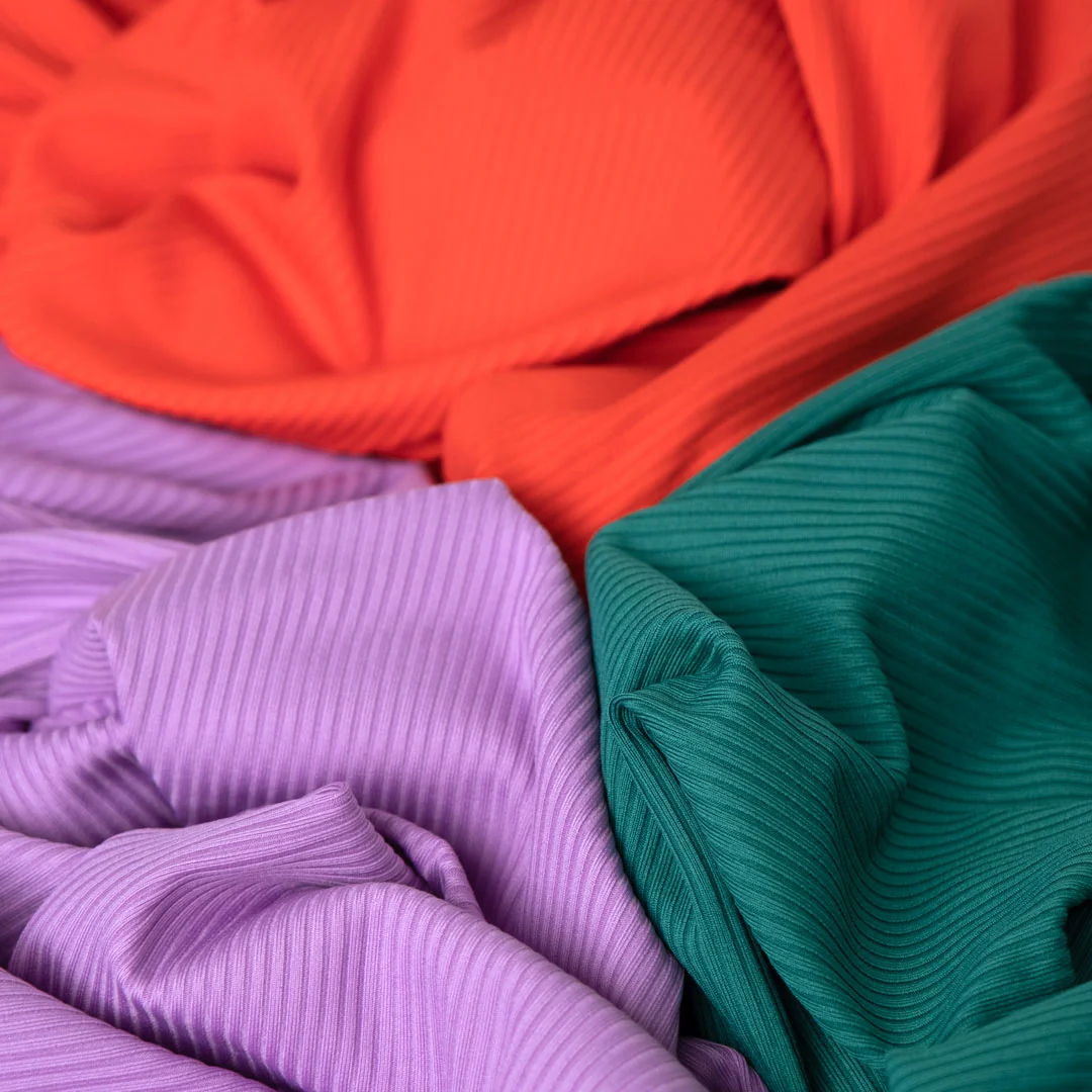 Recycled Poly Ribbed Swim Tricot - Thistle - Image 4