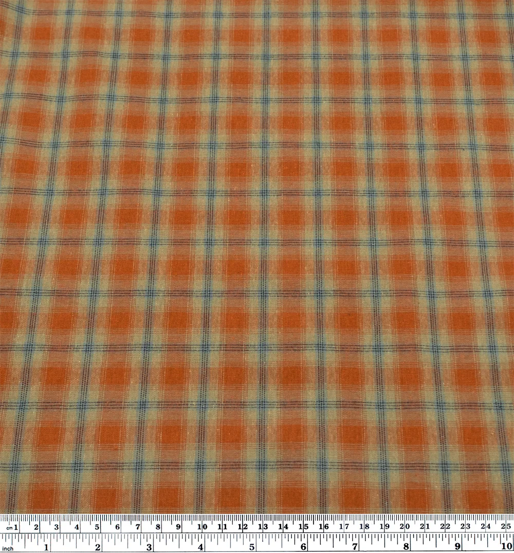 Retro Plaid Cotton Shirting - Yam/Multi - Image 3