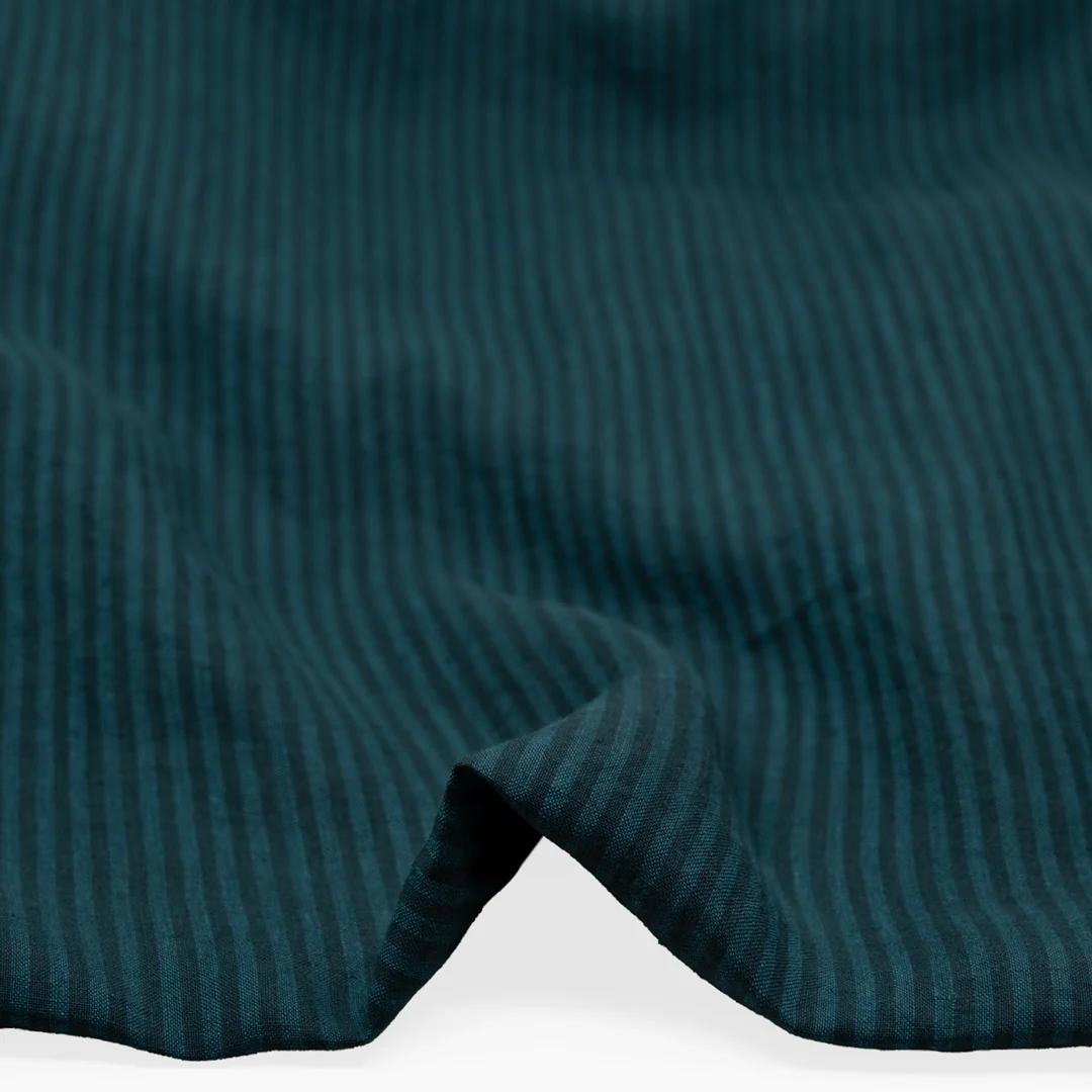 Ribbon Stripe Soft Washed Linen - Bejeweled - Image 2