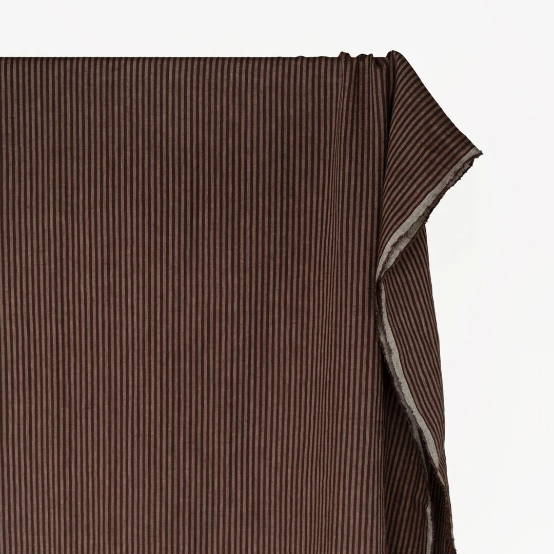 Ribbon Stripe Soft Washed Linen - Shadow - Image 3
