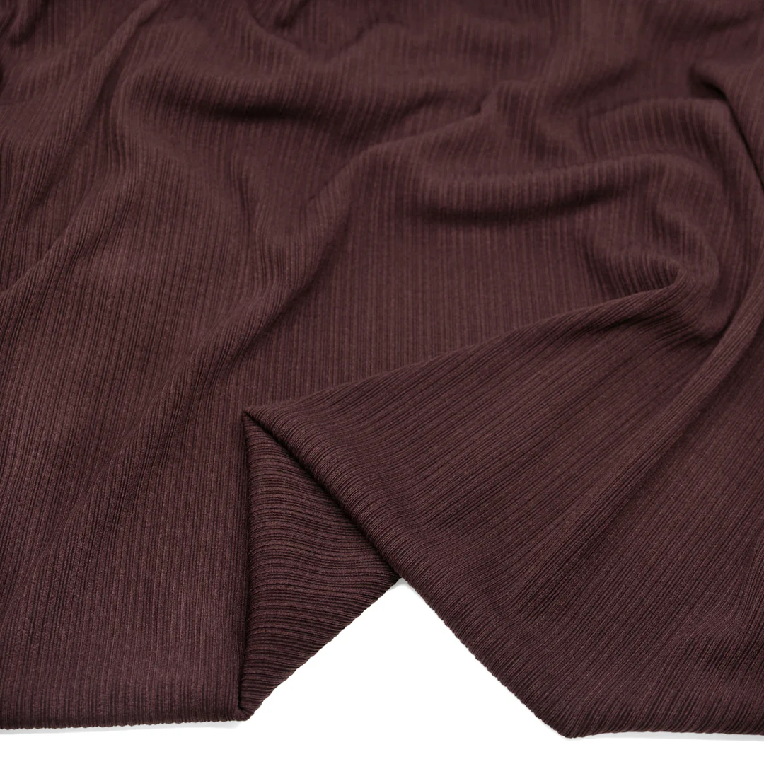 Ripple Rib Knit - Mulberry - Image 3