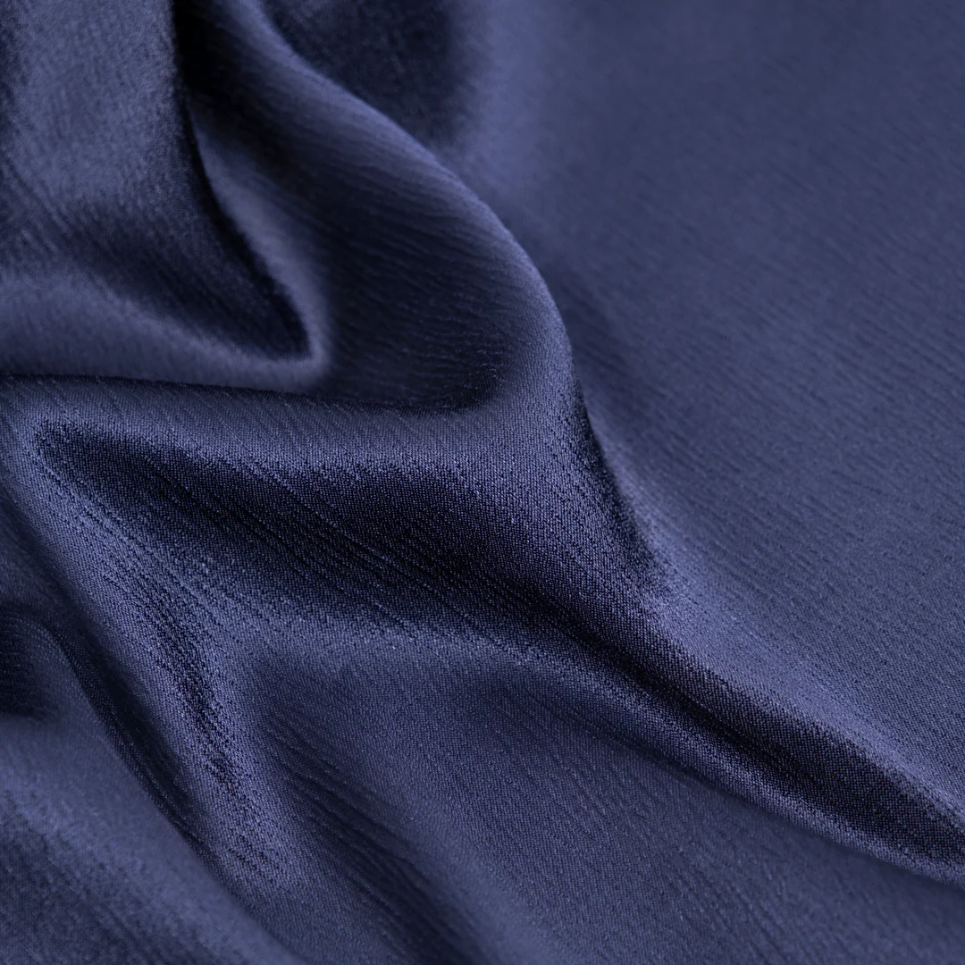 Ripple Satin - Navy