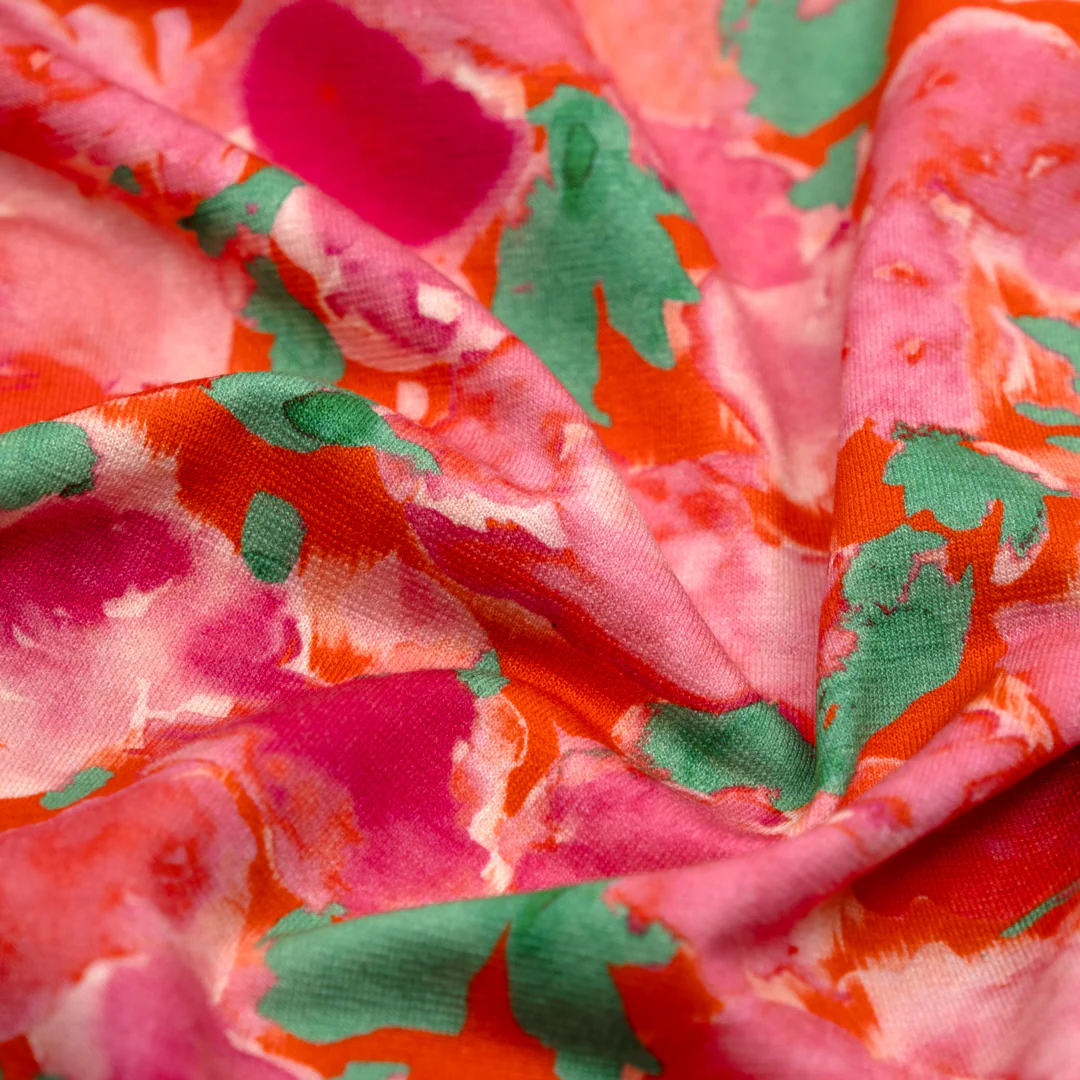 Rosewater LENZING™ ECOVERO™ Jersey - Firecracker/Pink