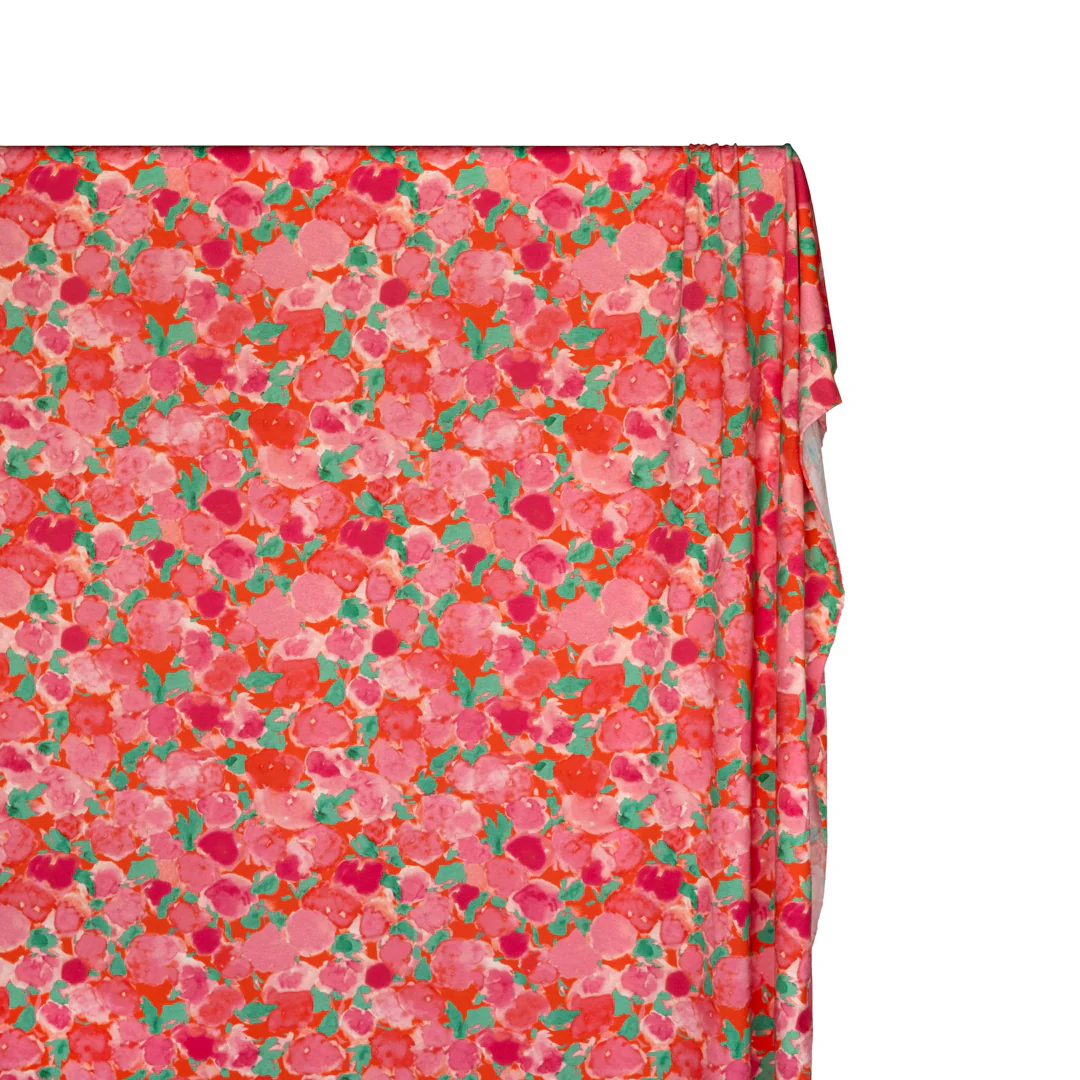 Rosewater LENZING™ ECOVERO™ Jersey - Firecracker/Pink - Image 4