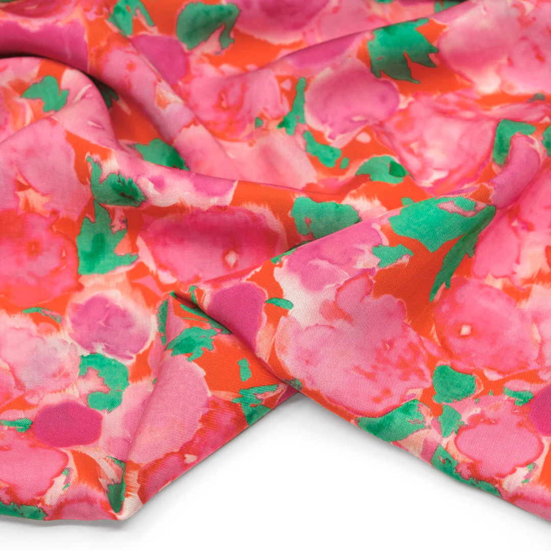 Rosewater TENCEL™ Lyocell Twill - Firecracker/Pink - Image 2