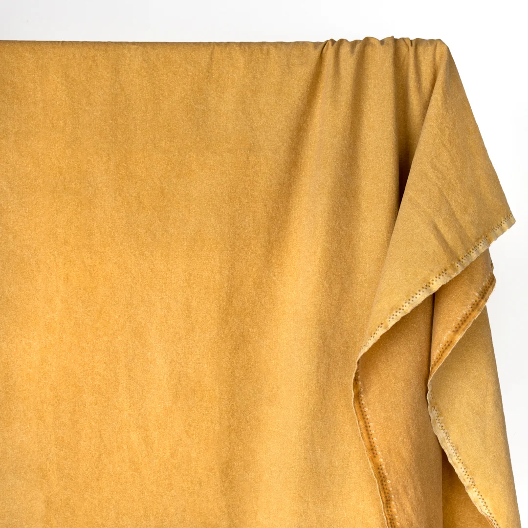 Sandwashed Cotton Canvas - Ochre - Image 2