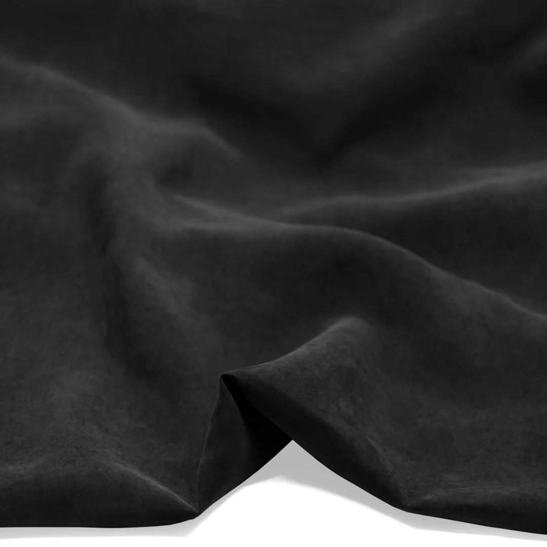 Sandwashed TENCEL™ Lyocell Blend - Black - Image 2