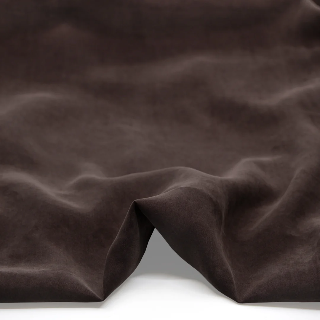 Sandwashed TENCEL™ Lyocell Blend - Ganache - Image 2