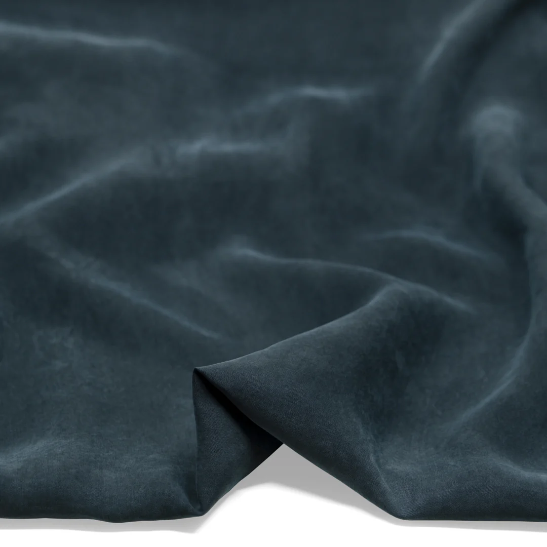 Sandwashed TENCEL™ Lyocell Blend - Petrol - Image 2