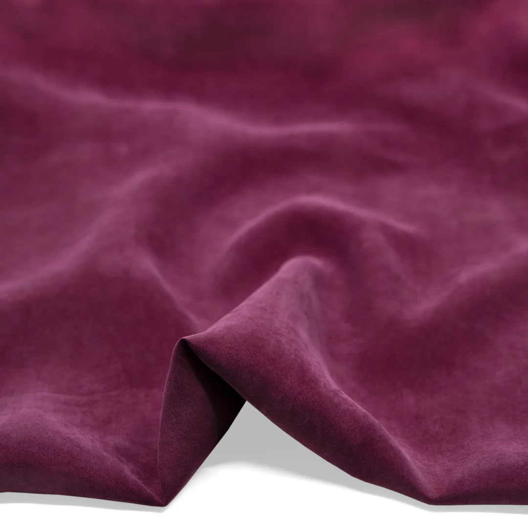Sandwashed TENCEL™ Lyocell Blend - Sangria - Image 2