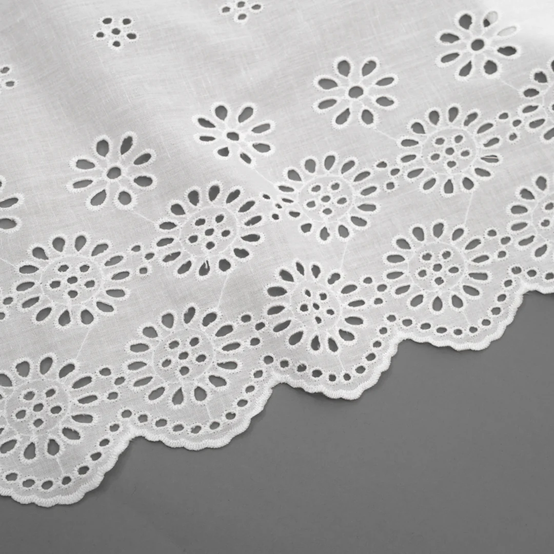 Scalloped Cotton Trim - White
