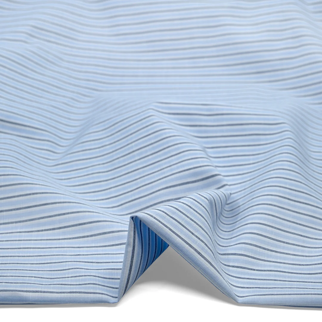 Seaside Lightweight Cotton Linen Slub - Powder Blue - Image 2