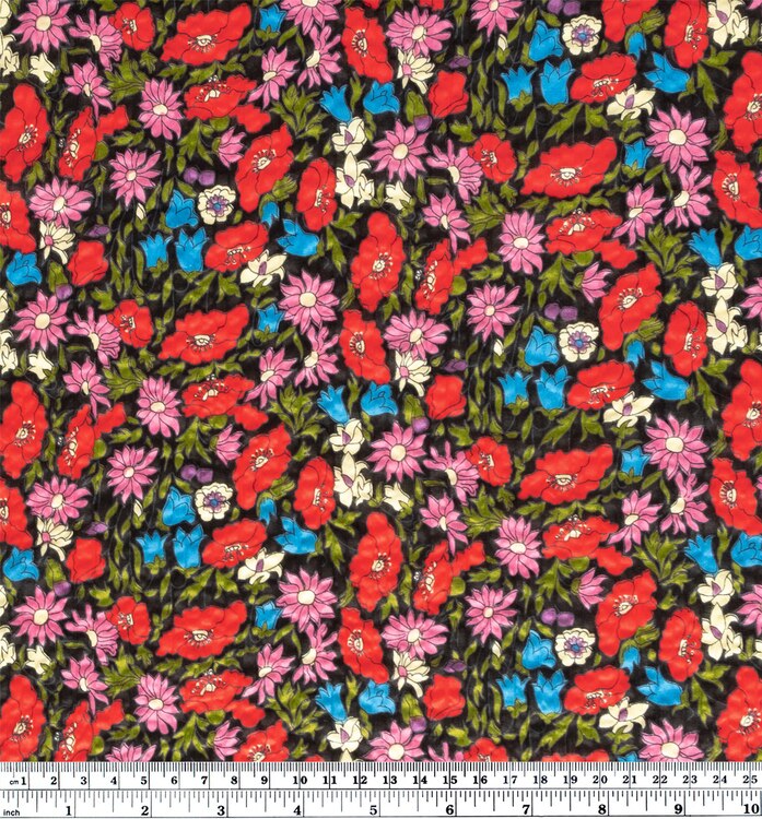 Secret Garden Crinkle Cotton - Black - Image 4