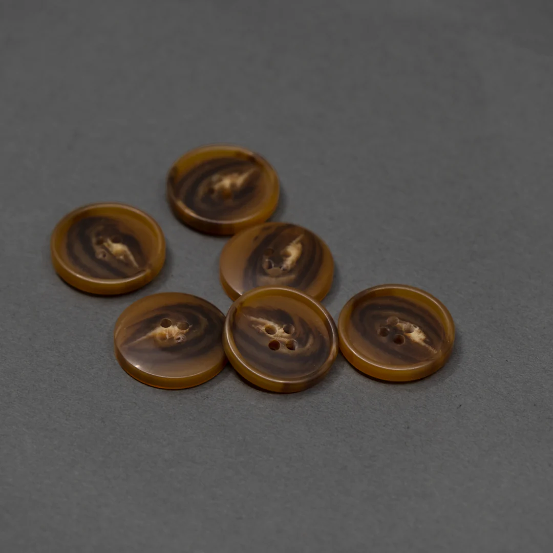 Sepia Swirl 23mm (15/16") Buttons - Set of 6