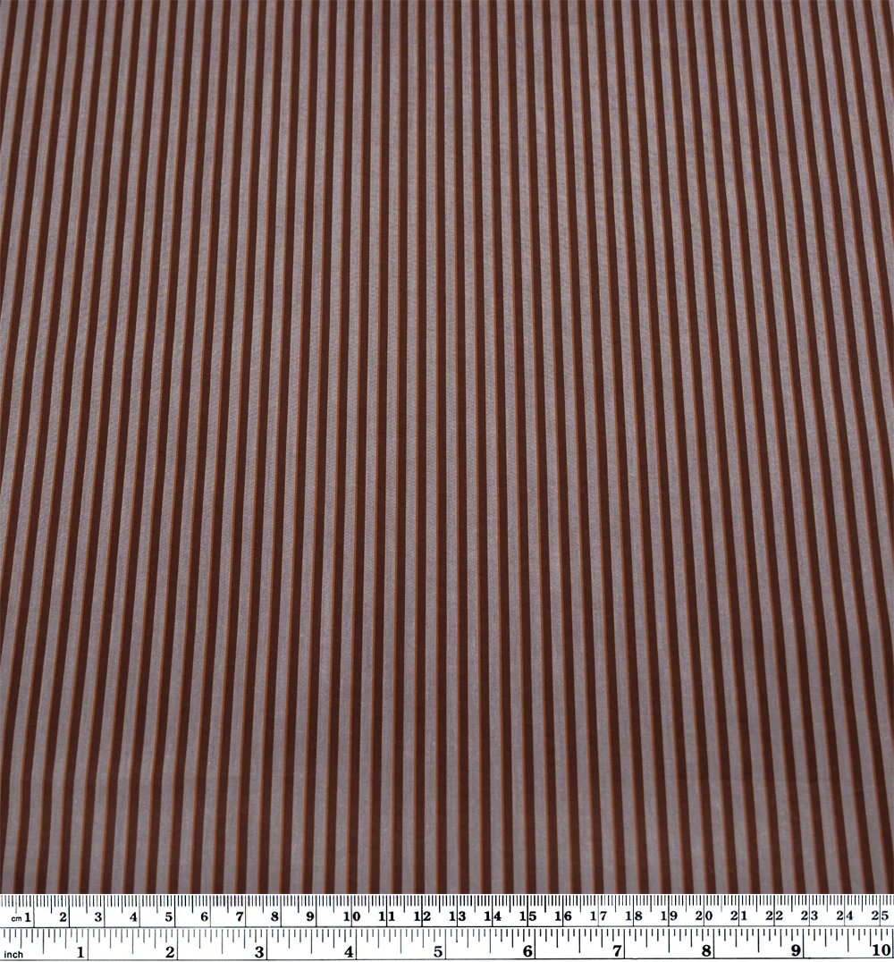 Shadow Stripe Cotton Shirting - Cocoa/Ivory/Yam - Image 3