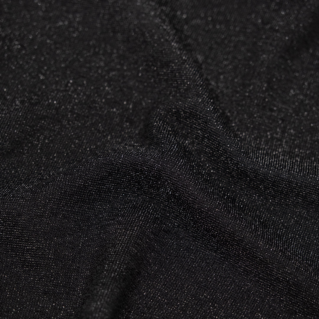 Shimmer Nylon Metallic Knit - Onyx