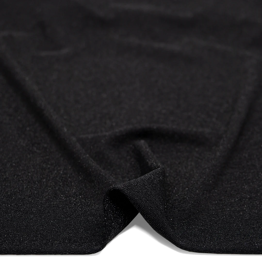 Shimmer Nylon Metallic Knit - Onyx - Image 2