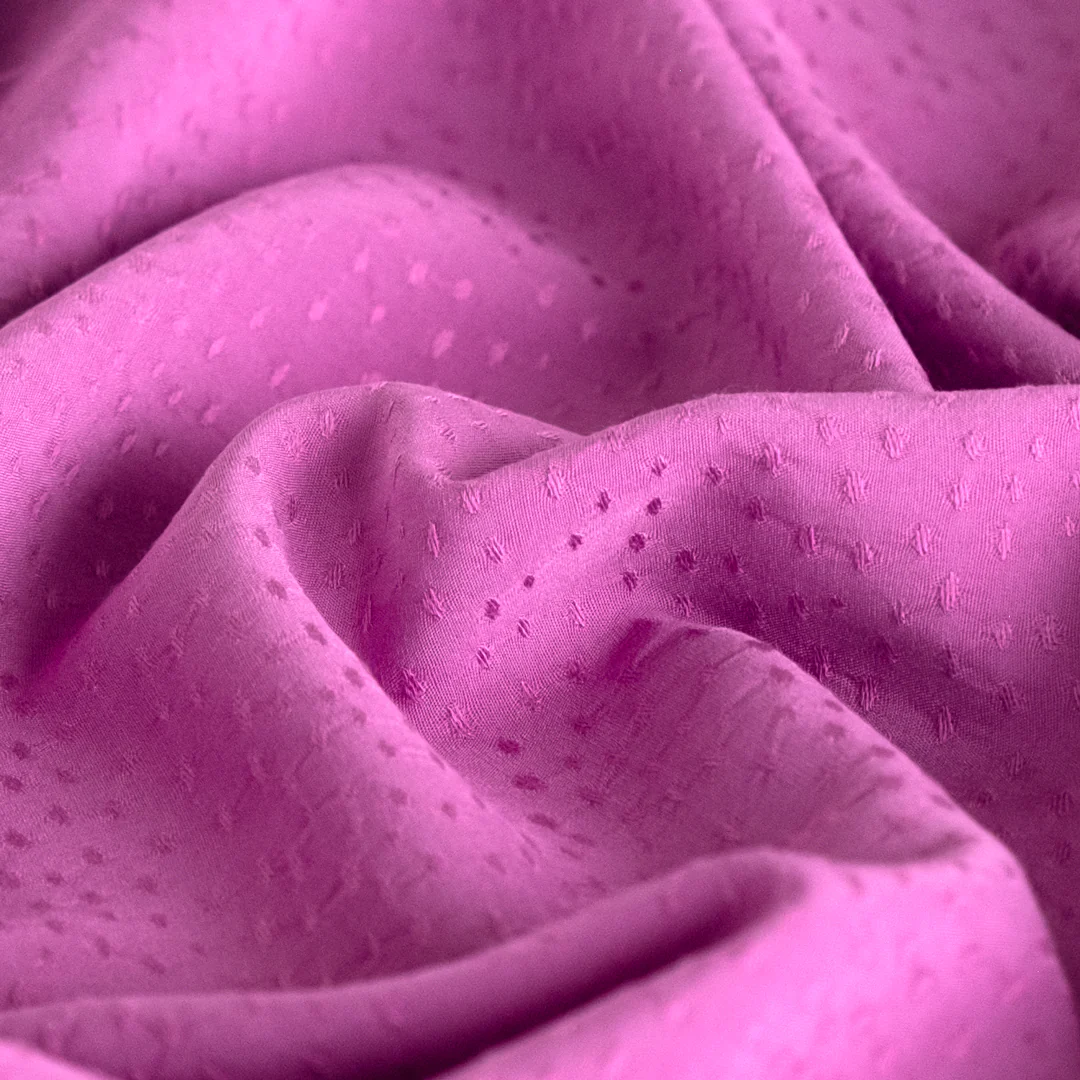 Silky Dotted Viscose Dobby - Dahlia - Image 2