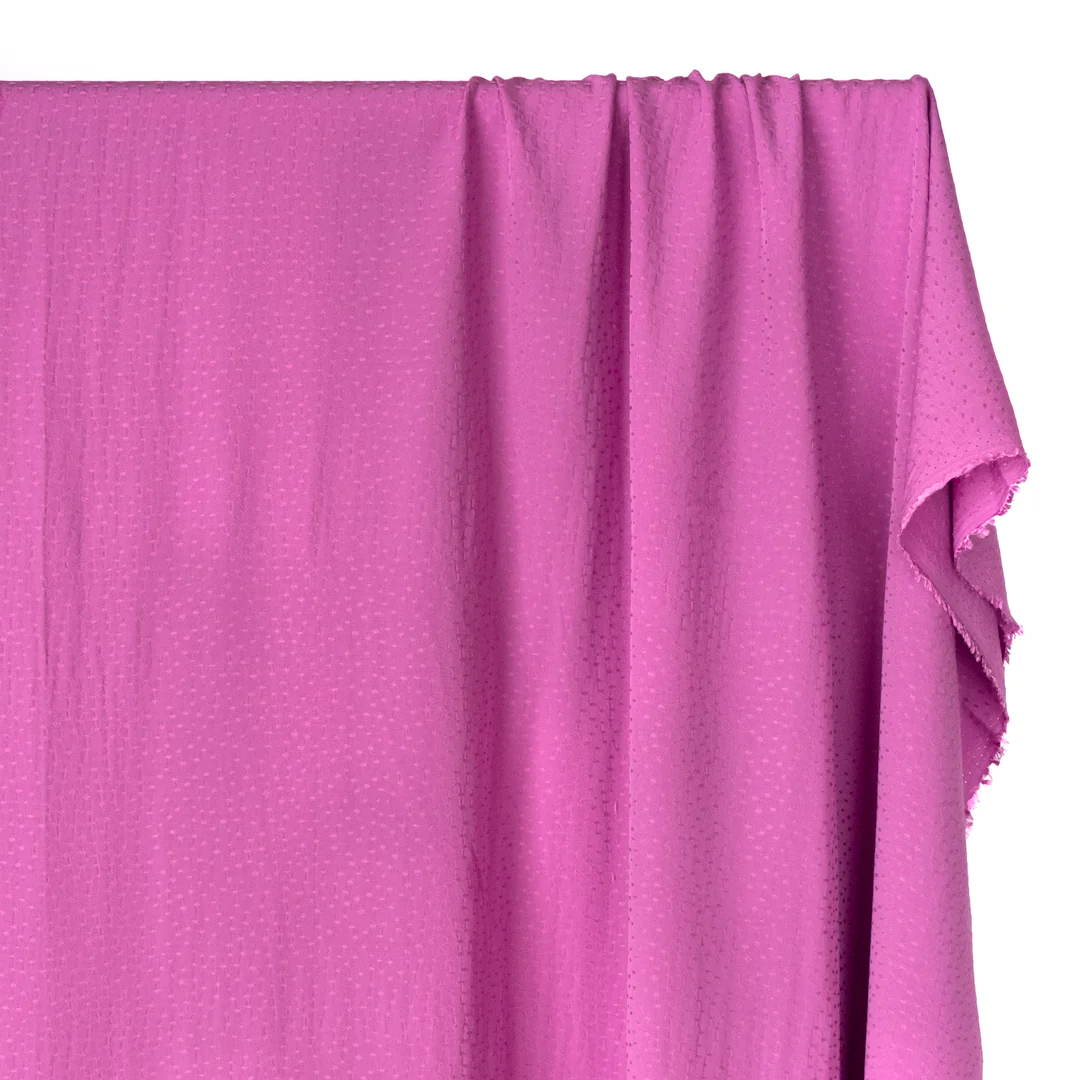 Silky Dotted Viscose Dobby - Dahlia - Image 4