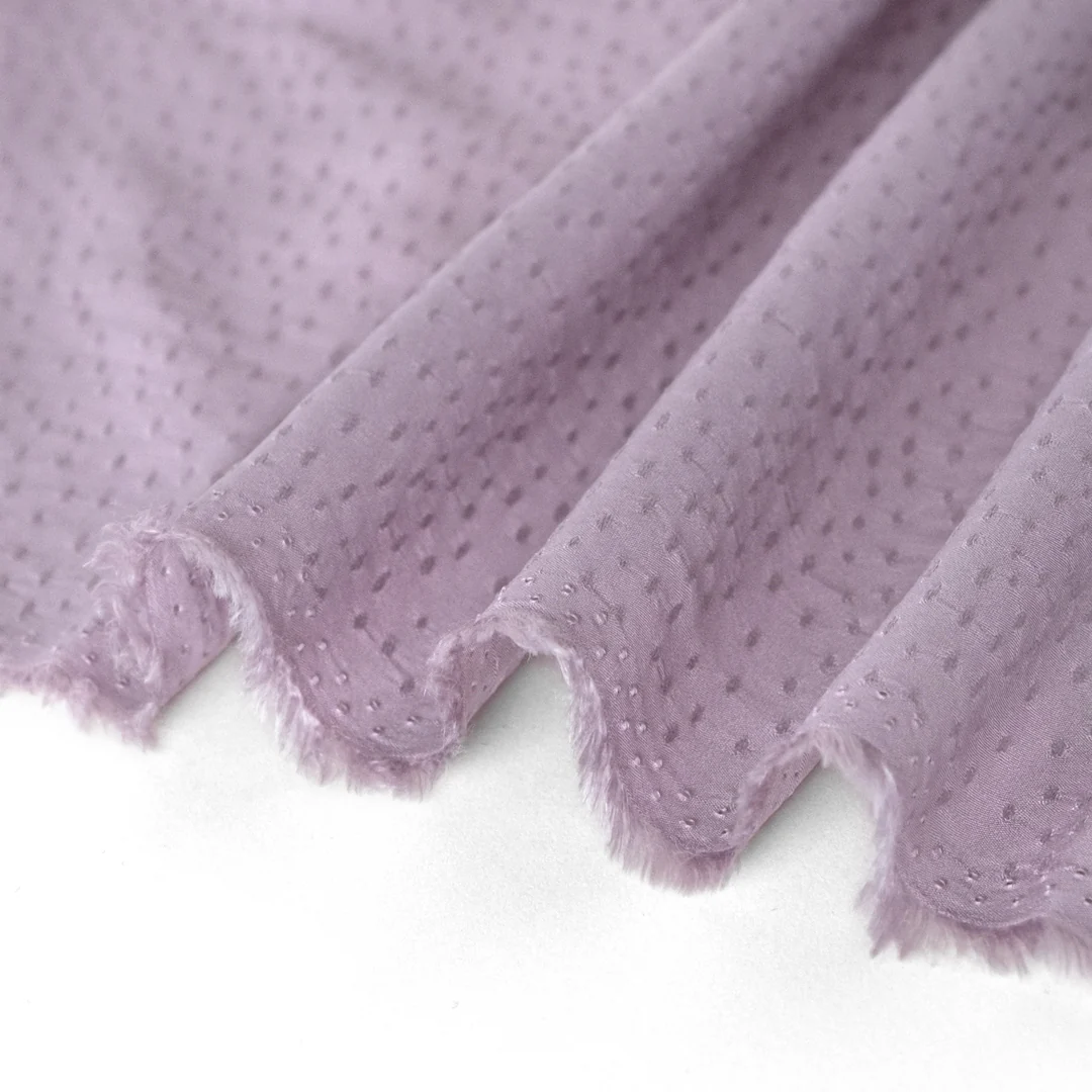 Silky Dotted Viscose Dobby - Dove - Image 3