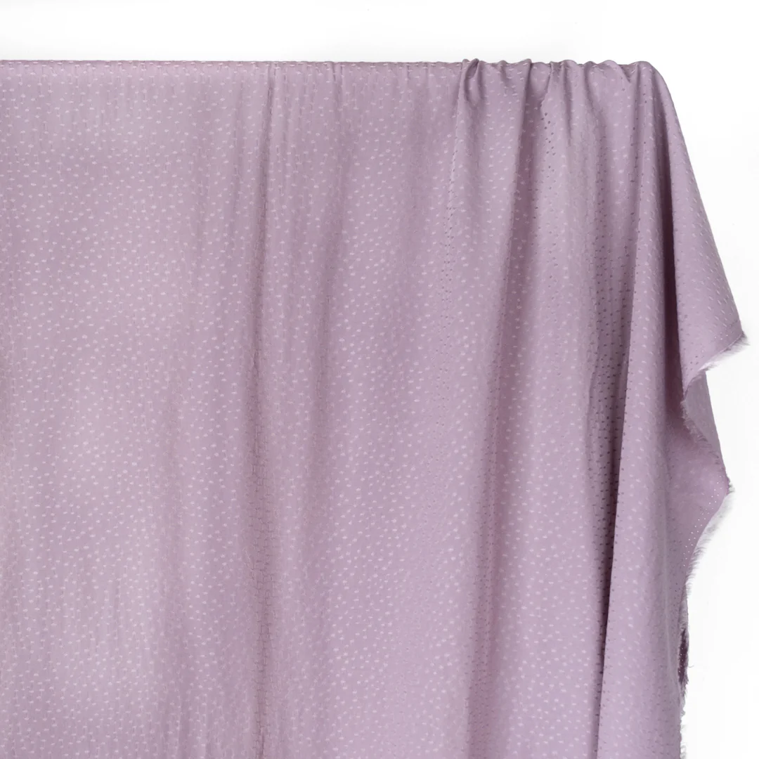 Silky Dotted Viscose Dobby - Dove - Image 4