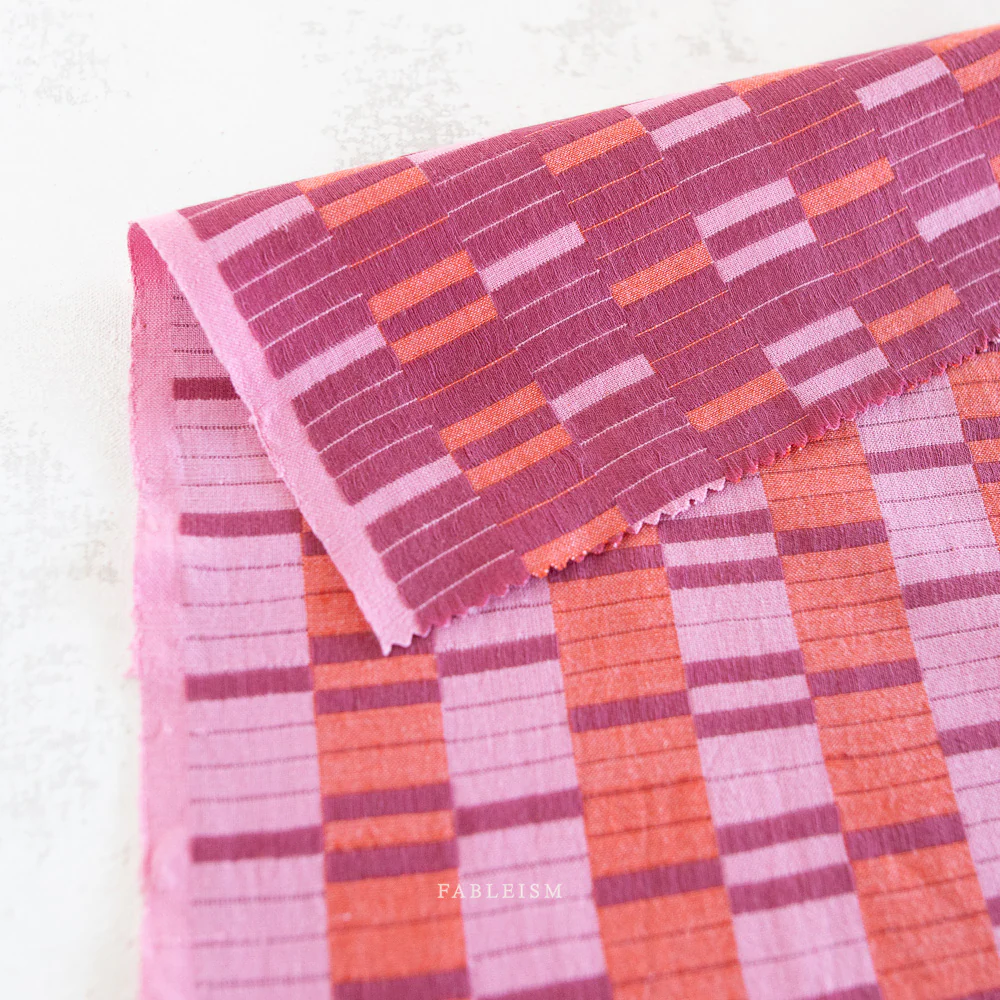 Southwest Stripe Cotton - Berry - Image 2