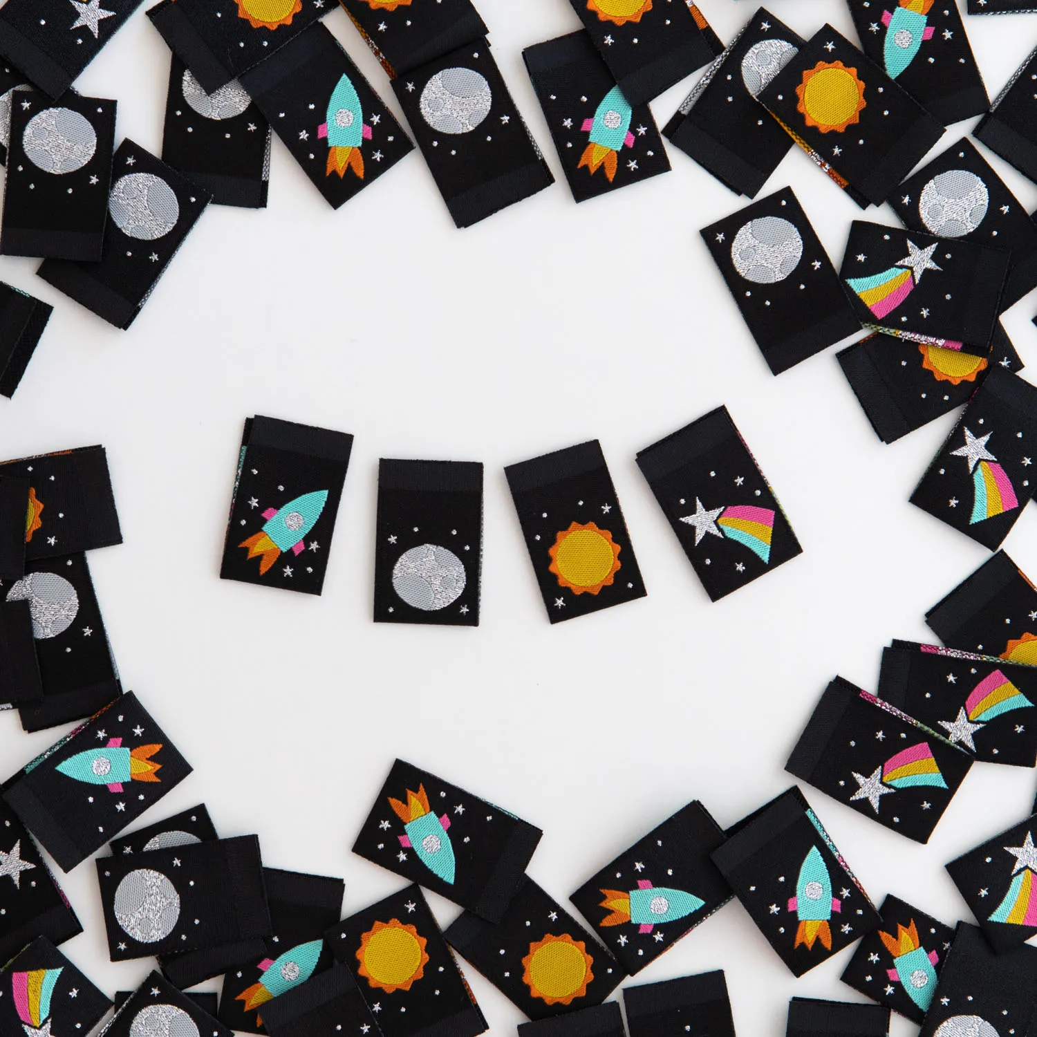 SPACE MULTI PACK Woven Labels by Sarah Hearts