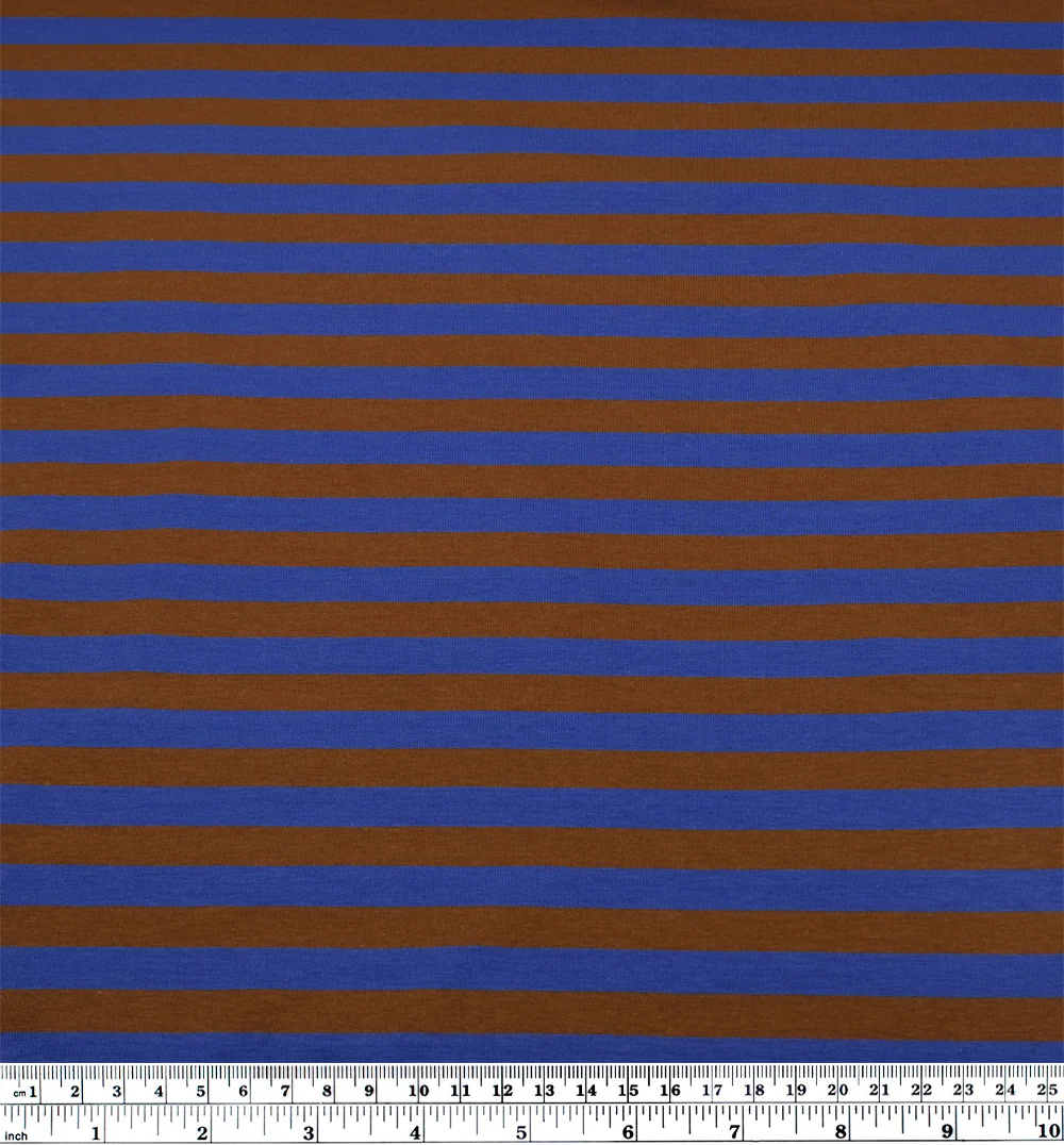 Sport Stripe Cotton Jersey - Lapis/Nutshell - Image 3