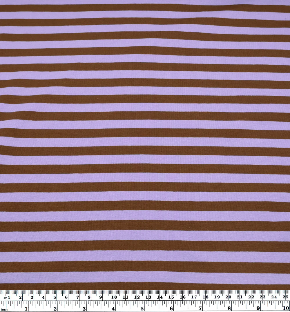 Sport Stripe Cotton Jersey - Lavender/Nutshell - Image 3