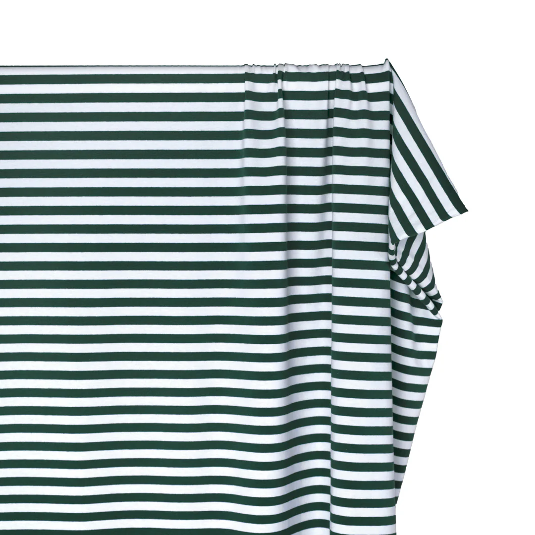 Sport Stripe Cotton Jersey - Midnight Spruce/White - Image 4
