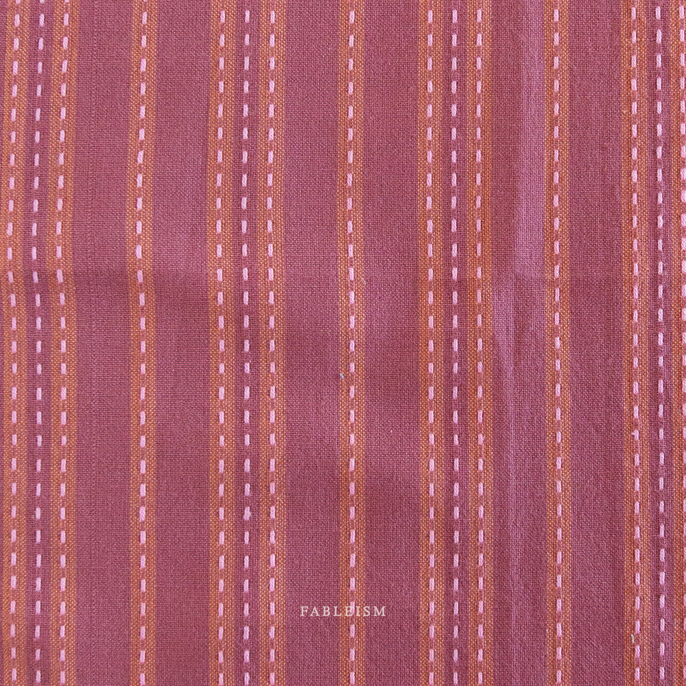 Stitch Stripe Cotton - Blackberry - Image 3
