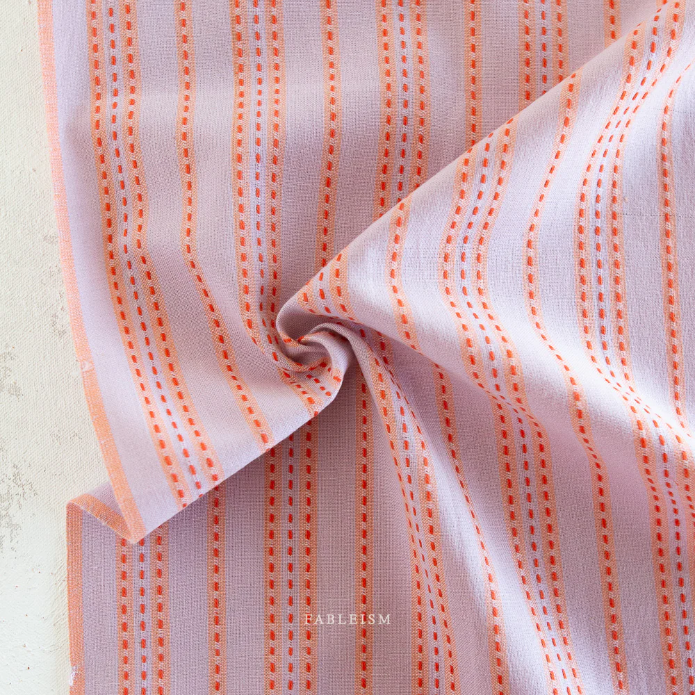 Stitch Stripe Cotton - Lavender