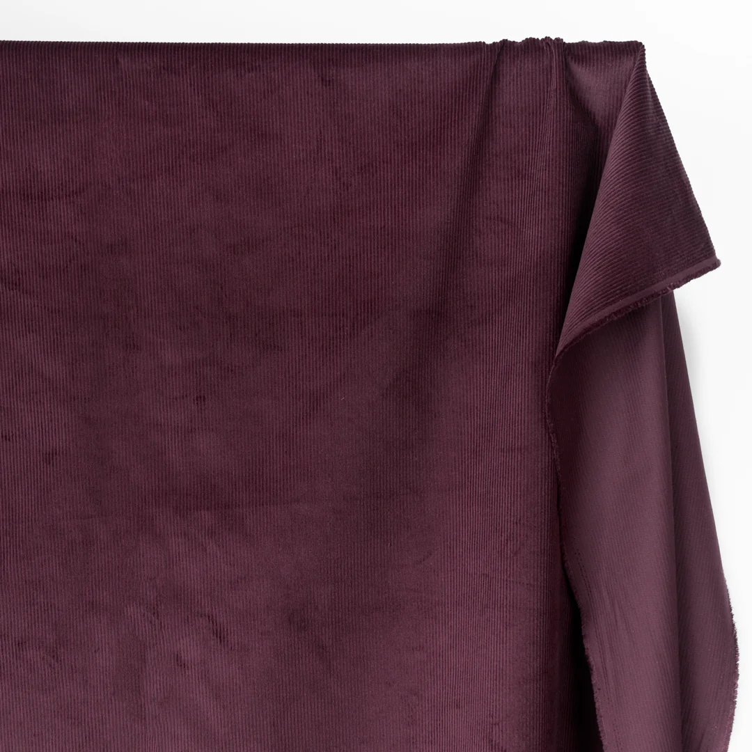 Stretch Cotton Corduroy - Boysenberry - Image 3
