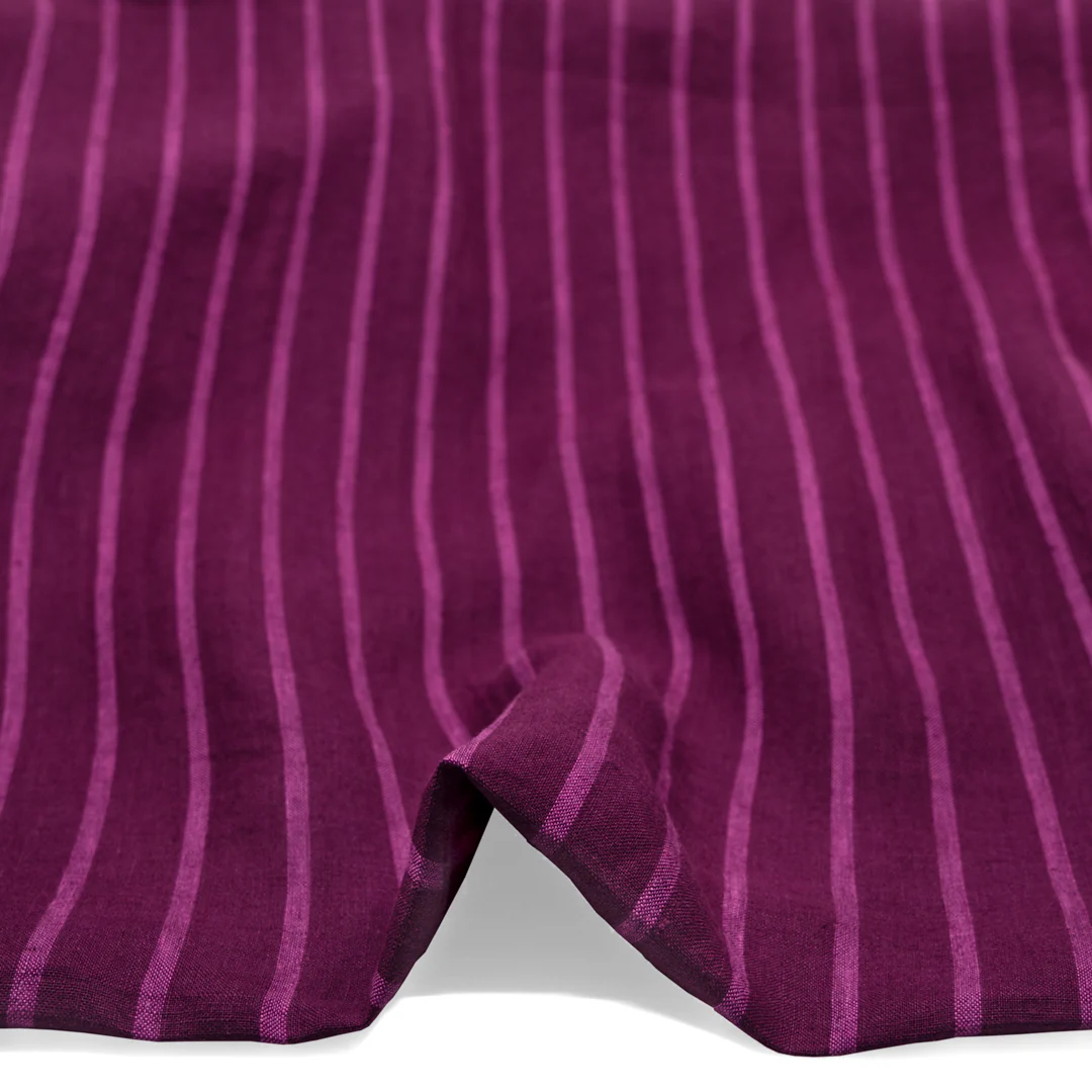 Stripe Soft Washed Linen - Concord - Image 2