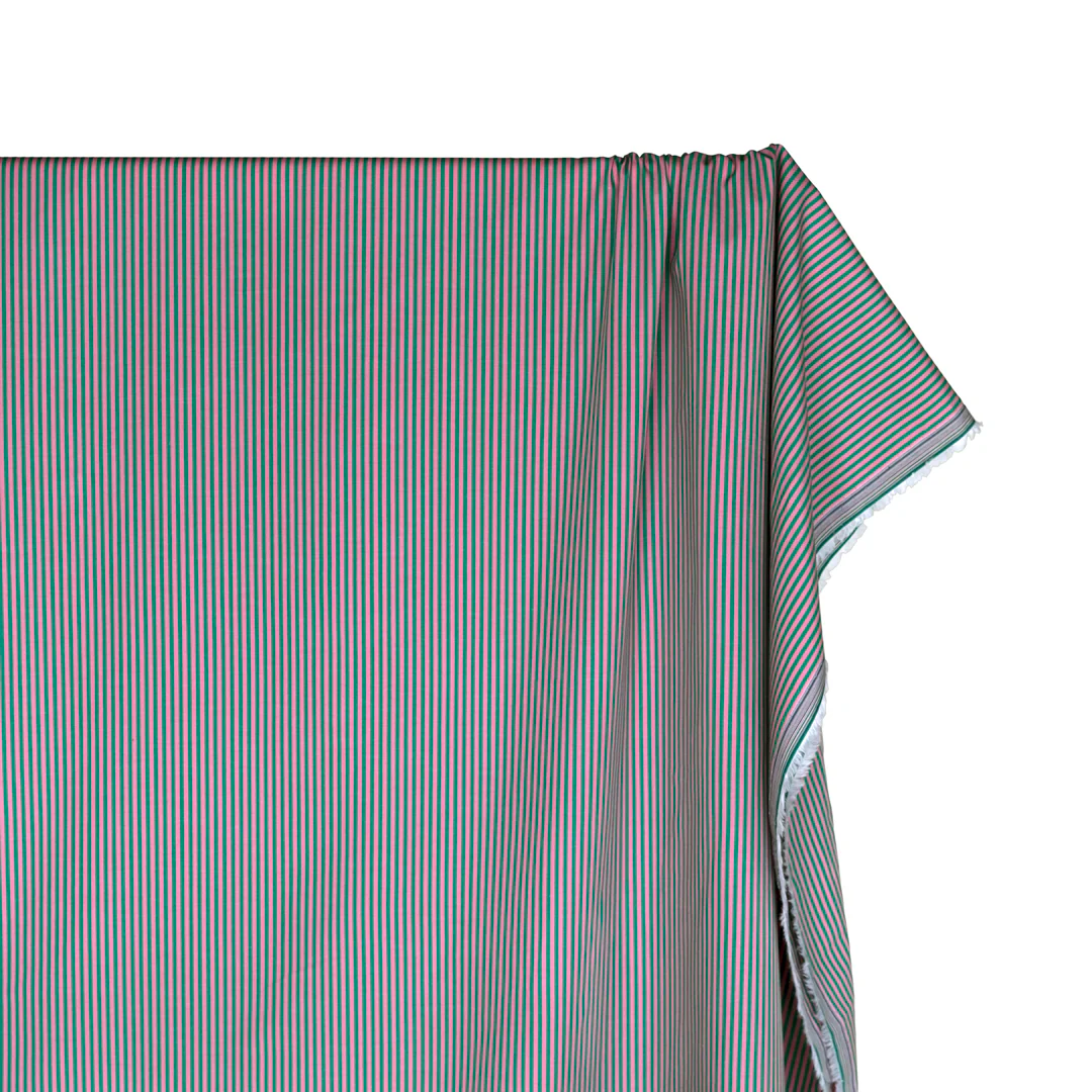 Striped Cotton Shirting - Watermelon - Image 4