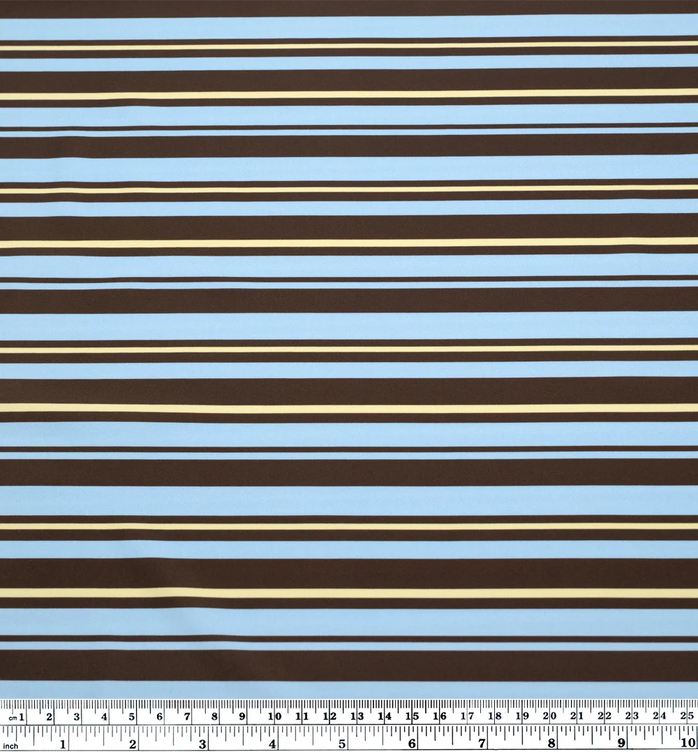 Sunkissed Stripe Recycled Nylon Swim Tricot - Russet/Baby Blue - Image 3