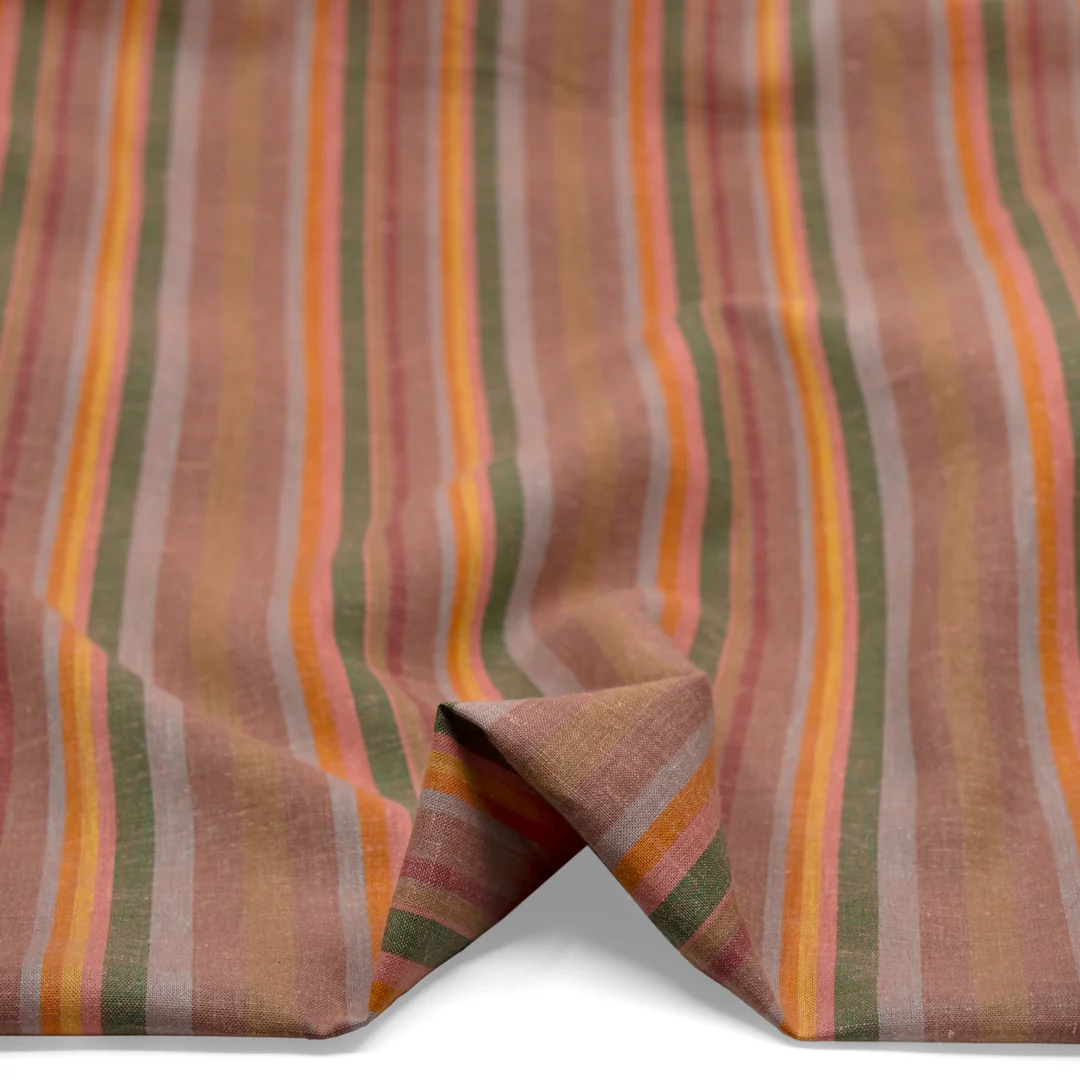 Sunset Stripe Hemp Lyocell Blend - Rosette/Multi - Image 2